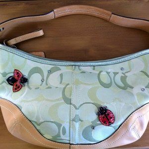 COACH Limited Edition Ladybug green optic hobo bag